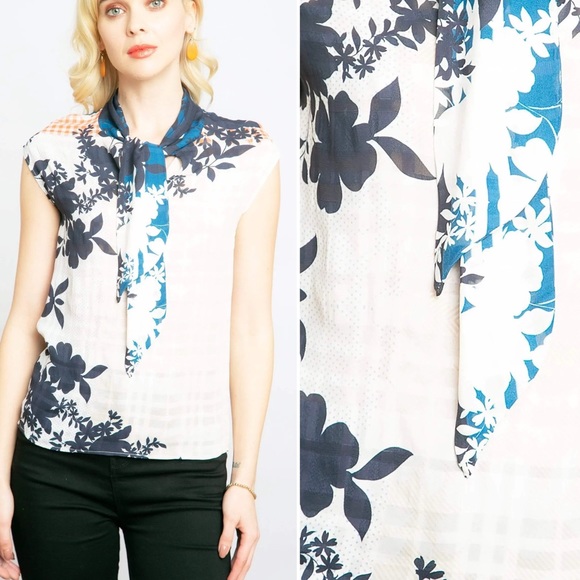 Eva Franco Hannah Top in Sahara Plaid Top Size XS - Picture 4 of 15